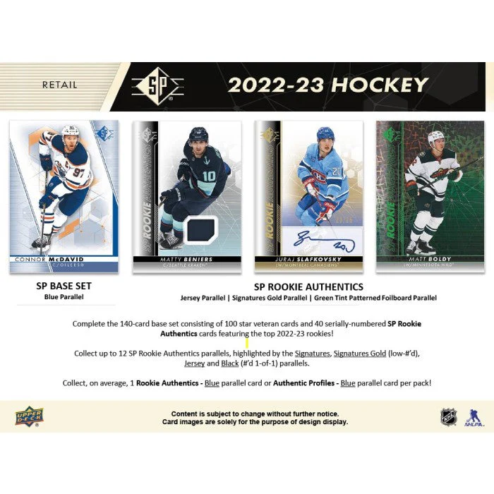 2022-23 Upper Deck SP Hockey Blaster Box Case (Case of 20 Boxes) - Image 3