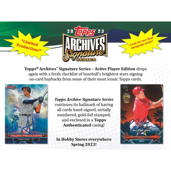 2023 Topps Archives Signature Series Baseball Hobby Box - Image 2