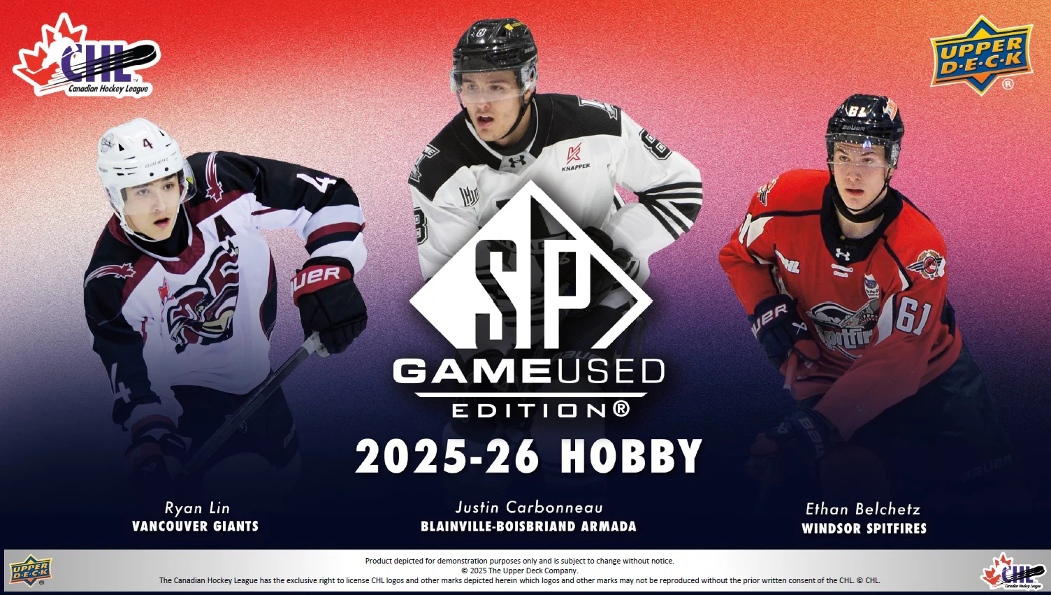 2025-26 Upper Deck CHL SP Game Used Hockey Hobby Box - Image 2