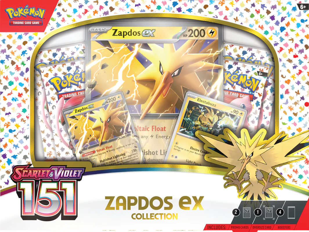 Pokemon Scarlet and Violet 151 Zapdos Ex Collection Box