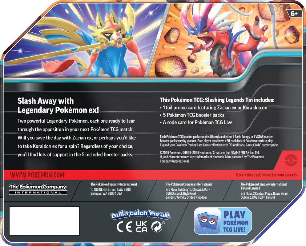 Pokemon Slashing Legends Koraidon ex Tin - Image 2